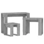 Mesas apilables 3 pzas madera contrachapada color gris Sonoma de vidaXL, Mesas auxiliares - Ref: Foro24-815223, Precio: 56,20...