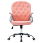 Silla de oficina giratoria de cuero sintético rosa en Sillas de oficina | Comprar online en Foru.es