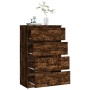 Aparador madera contrachapada color roble ahumado 60x35x98,5 cm de vidaXL, Aparadores - Ref: Foro24-815075, Precio: 77,38 €, ...