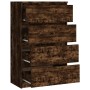 Aparador madera contrachapada color roble ahumado 60x35x98,5 cm de vidaXL, Aparadores - Ref: Foro24-815075, Precio: 77,38 €, ...