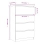 Aparador madera contrachapada color roble ahumado 60x35x98,5 cm de vidaXL, Aparadores - Ref: Foro24-815075, Precio: 77,38 €, ...