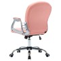 Silla de oficina giratoria de cuero sintético rosa en Sillas de oficina | Comprar online en Foru.es
