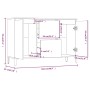 Aparador de madera contrachapada gris Sonoma 104x35x70 cm de vidaXL, Aparadores - Ref: Foro24-815166, Precio: 107,69 €, Descu...