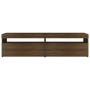 Mueble de TV con luces LED 2 uds roble marrón 75x35x40 cm de vidaXL, Muebles TV - Ref: Foro24-815128, Precio: 88,15 €, Descue...