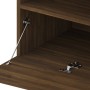 Mueble de TV con luces LED 2 uds roble marrón 75x35x40 cm de vidaXL, Muebles TV - Ref: Foro24-815128, Precio: 88,15 €, Descue...