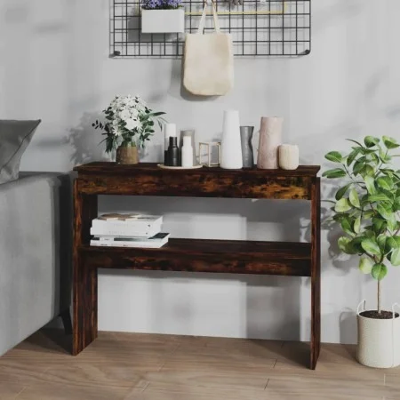 Mesa consola madera contrachapada roble ahumado 102x30x80 cm de vidaXL, Mesas auxiliares - Ref: Foro24-815219, Precio: 43,95 ...