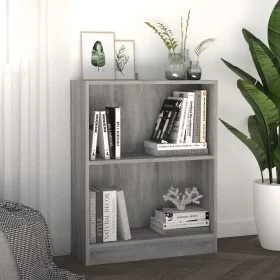 Estantería madera de ingeniería gris Sonoma 60x24x76 cm de vidaXL, Librerías y estanterías - Ref: Foro24-815085, Precio: 33,4...