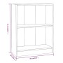 Estantería madera de ingeniería gris Sonoma 60x24x76 cm de vidaXL, Librerías y estanterías - Ref: Foro24-815085, Precio: 34,3...