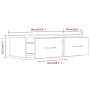 Armario de pared madera contrachapada gris Sonoma 60x26x18,5 cm de vidaXL, Estantes y estanterías - Ref: Foro24-815079, Preci...