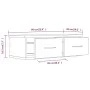 Armario de pared madera contrachapada gris Sonoma 60x26x18,5 cm de vidaXL, Estantes y estanterías - Ref: Foro24-815079, Preci...