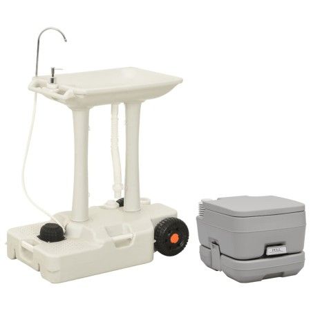 Juego de inodoro con lavabo portátil para camping de vidaXL, Camping y senderismo - Ref: Foro24-3154908, Precio: 301,19 €, De...