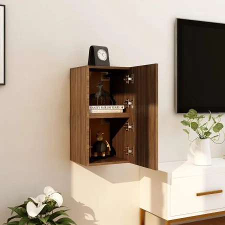 Muebles para TV de pared 2 uds roble marrón 30,5x30x30 cm de vidaXL, Muebles TV - Ref: Foro24-815142, Precio: 28,91 €, Descue...