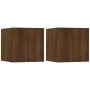 Muebles para TV de pared 2 uds roble marrón 30,5x30x30 cm de vidaXL, Muebles TV - Ref: Foro24-815142, Precio: 28,91 €, Descue...