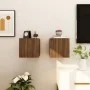 Muebles para TV de pared 2 uds roble marrón 30,5x30x30 cm de vidaXL, Muebles TV - Ref: Foro24-815142, Precio: 28,91 €, Descue...