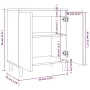 Aparador de madera contrachapada gris Sonoma 60x35x70 cm de vidaXL, Aparadores - Ref: Foro24-815157, Precio: 60,67 €, Descuen...