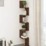Estantería esquina pared madera roble marrón 20x20x127,5 cm de vidaXL, Estantes y estanterías - Ref: Foro24-815212, Precio: 2...