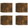 Muebles para TV de pared 4 uds roble ahumado 30,5x30x30 cm de vidaXL, Muebles TV - Ref: Foro24-815137, Precio: 58,02 €, Descu...