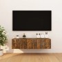Muebles para TV de pared 4 uds roble ahumado 30,5x30x30 cm de vidaXL, Muebles TV - Ref: Foro24-815137, Precio: 58,02 €, Descu...