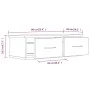 Armario de pared madera contrachapada roble marrón 60x26x18,5cm de vidaXL, Estantes y estanterías - Ref: Foro24-815080, Preci...