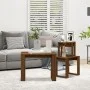 Stackable tables 3 pieces brown oak plywood by vidaXL, Side tables - Ref: Foro24-815224, Price: 42,33 €, Discount: %