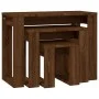Stackable tables 3 pieces brown oak plywood by vidaXL, Side tables - Ref: Foro24-815224, Price: 42,33 €, Discount: %