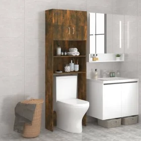 Armario de lavadora color roble ahumado 64x25,5x190 cm de vidaXL, Accesorios para lavadoras y secadoras - Ref: Foro24-815069,...