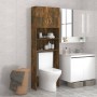 Armario de lavadora color roble ahumado 64x25,5x190 cm de vidaXL, Accesorios para lavadoras y secadoras - Ref: Foro24-815069,...