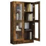 Vitrina madera contrachapada roble ahumado 82,5x30,5x150 cm de vidaXL, Librerías y estanterías - Ref: Foro24-815117, Precio: ...