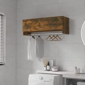 Armario madera contrachapada color roble ahumado 100x32,5x35 cm de vidaXL, Armarios roperos - Ref: Foro24-815213, Precio: 55,...