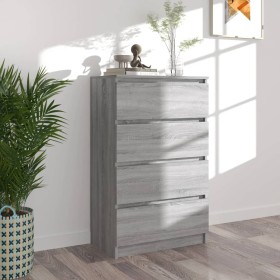 Aparador de madera contrachapada Sonoma gris 60x35x98,5 cm de vidaXL, Aparadores - Ref: Foro24-815076, Precio: 80,79 €, Descu...