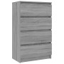 Aparador de madera contrachapada Sonoma gris 60x35x98,5 cm de vidaXL, Aparadores - Ref: Foro24-815076, Precio: 80,79 €, Descu...