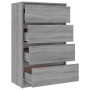 Aparador de madera contrachapada Sonoma gris 60x35x98,5 cm de vidaXL, Aparadores - Ref: Foro24-815076, Precio: 80,79 €, Descu...