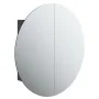 Armario de baño con espejo redondo y LED negro 54x54x17,5 cm de vidaXL, Tocadores de baño - Ref: Foro24-345588, Precio: 130,3...