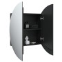 Armario de baño con espejo redondo y LED negro 54x54x17,5 cm de vidaXL, Tocadores de baño - Ref: Foro24-345588, Precio: 132,5...