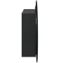 Armario de baño con espejo redondo y LED negro 54x54x17,5 cm de vidaXL, Tocadores de baño - Ref: Foro24-345588, Precio: 130,3...