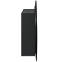 Armario de baño con espejo redondo y LED negro 54x54x17,5 cm de vidaXL, Tocadores de baño - Ref: Foro24-345588, Precio: 132,5...