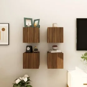 Muebles para TV de pared 4 uds roble marrón 30,5x30x30 cm de vidaXL, Muebles TV - Ref: Foro24-815143, Precio: 61,35 €, Descue...