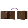 Muebles para TV de pared 4 uds roble marrón 30,5x30x30 cm de vidaXL, Muebles TV - Ref: Foro24-815143, Precio: 59,65 €, Descue...