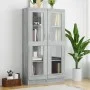Vitrina madera contrachapada gris Sonoma 82,5x30,5x150 cm de vidaXL, Librerías y estanterías - Ref: Foro24-815118, Precio: 12...