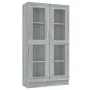 Vitrina madera contrachapada gris Sonoma 82,5x30,5x150 cm de vidaXL, Librerías y estanterías - Ref: Foro24-815118, Precio: 12...