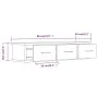 Armario pared madera contrachapada roble ahumado 88x26x18,5 cm de vidaXL, Estantes y estanterías - Ref: Foro24-815081, Precio...
