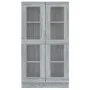 Vitrina madera contrachapada gris Sonoma 82,5x30,5x150 cm de vidaXL, Librerías y estanterías - Ref: Foro24-815118, Precio: 12...