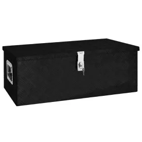 Black aluminum storage box 80x39x30 cm by vidaXL, Toolboxes - Ref: Foro24-152253, Price: 166,77 €, Discount: %