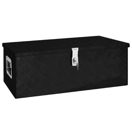 Black aluminum storage box 80x39x30 cm by vidaXL, Toolboxes - Ref: Foro24-152253, Price: 166,77 €, Discount: %