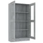 Vitrina madera contrachapada gris Sonoma 82,5x30,5x150 cm de vidaXL, Librerías y estanterías - Ref: Foro24-815118, Precio: 12...