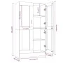 Vitrina madera contrachapada gris Sonoma 82,5x30,5x150 cm de vidaXL, Librerías y estanterías - Ref: Foro24-815118, Precio: 12...