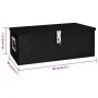 Black aluminum storage box 80x39x30 cm by vidaXL, Toolboxes - Ref: Foro24-152253, Price: 166,77 €, Discount: %