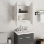Armario de baño con espejo redondo y LED blanco 47x47x17,5 cm de vidaXL, Tocadores de baño - Ref: Foro24-345583, Precio: 114,...
