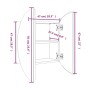 Armario de baño con espejo redondo y LED blanco 47x47x17,5 cm de vidaXL, Tocadores de baño - Ref: Foro24-345583, Precio: 114,...