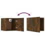 Mueble para TV de pared color roble ahumado 30,5x30x30 cm de vidaXL, Muebles TV - Ref: Foro24-815135, Precio: 21,21 €, Descue...
